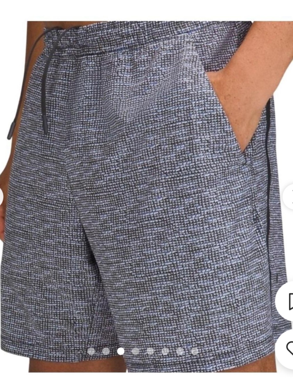 Lululemon Men’s Grey Patterned Athletic Shorts